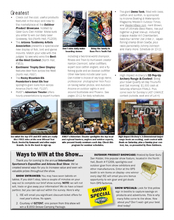 2016 ISE Scottsdale Sport Show Guide, Page 2