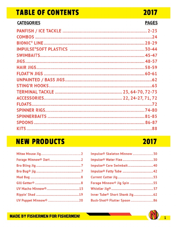 2017 Northland Fishing Tackle Catalog %, Page 3