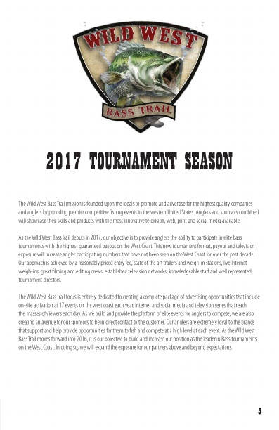 2017wwbt Wild West Bass Trail Tournament Guide, Page 5