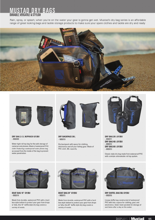 Mustad MB010 Backpack PVC Multi-Purpose Waterproof Bag Large