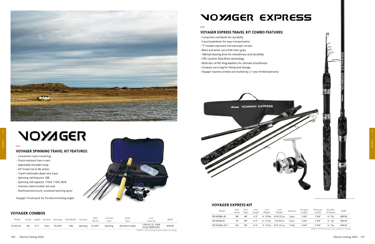 Okuma Voyager Spin Travel Pack Rod and Reel Combo Shock-Resistant Foam  Insert