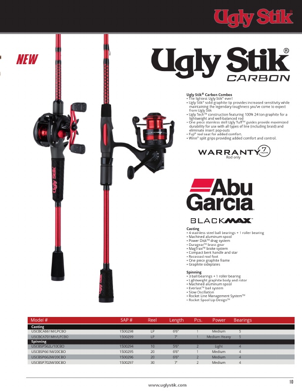 Ugly Stik Casting Rods - Pure Fishing