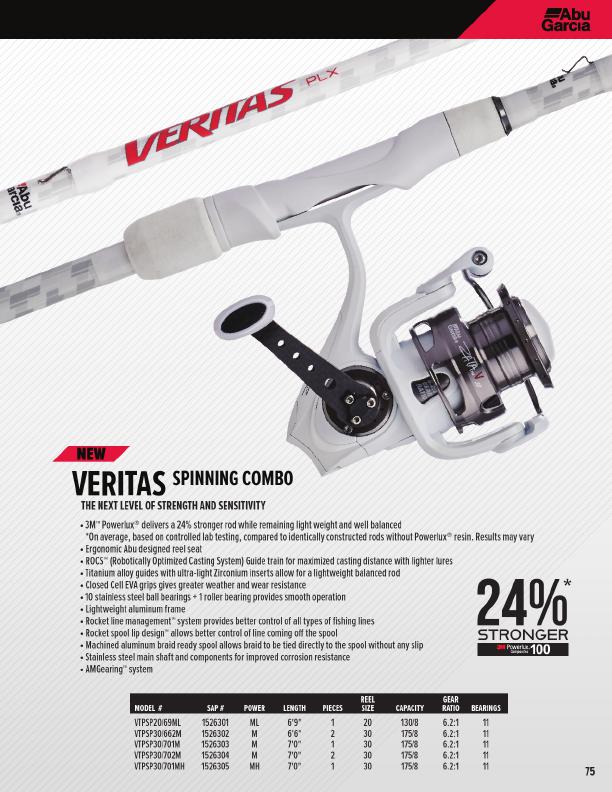 Abu Garcia Veritas VTPSP30/701MH Spinning Reel Combo - 1526305 for