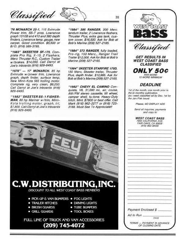 West Coast Bass Sept-Oct 1984, Page 33