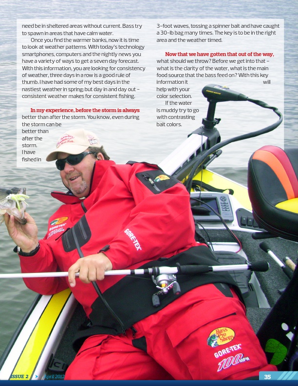 Westernbass.com Magazine - Bass Fishing Tips And Techniques - April 2012, Page 35