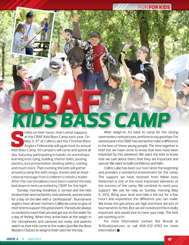 Westernbass.com Magazine - Bass Fishing Tips And Techniques - April 2012, Page 47