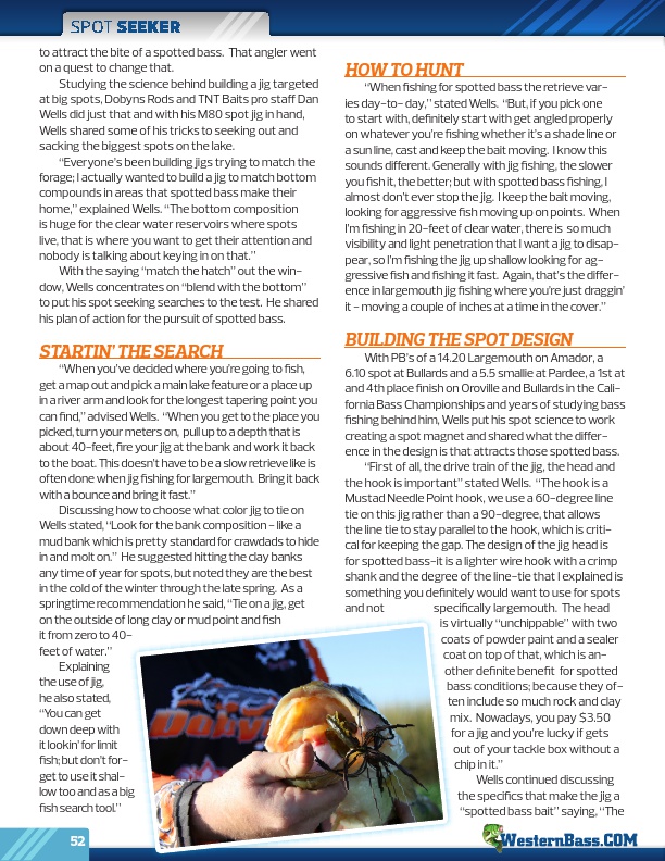 Westernbass.com Magazine - Bass Fishing Tips And Techniques - April 2012, Page 52
