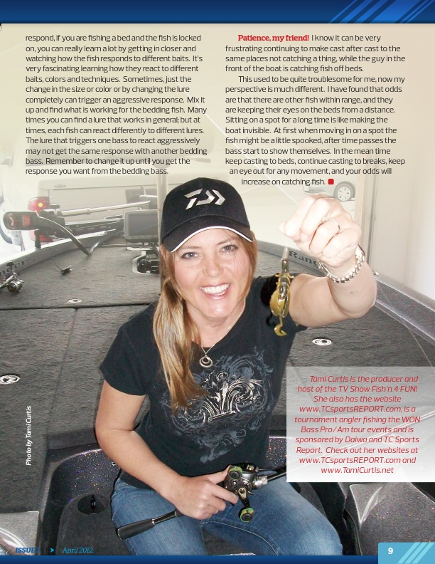 Westernbass.com Magazine - Bass Fishing Tips And Techniques - April 2012, Page 9