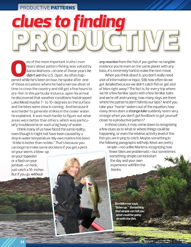 Westernbass Magazine - Bass Fishing Tips And Techniques - August 2012, Page 14