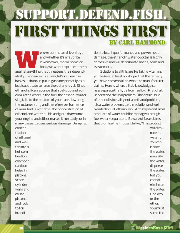 Westernbass Magazine - Bass Fishing Tips And Techniques - August 2012, Page 28