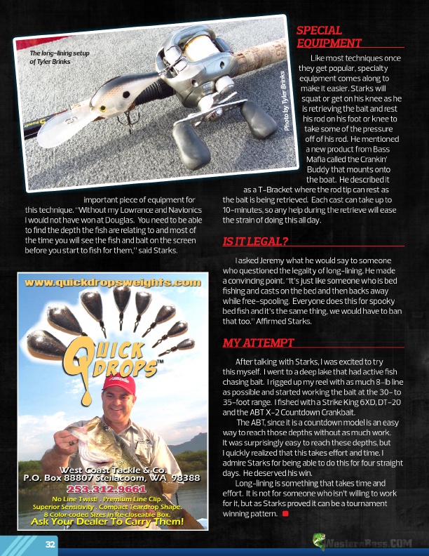 Westernbass Magazine - Bass Fishing Tips And Techniques - August 2012, Page 32