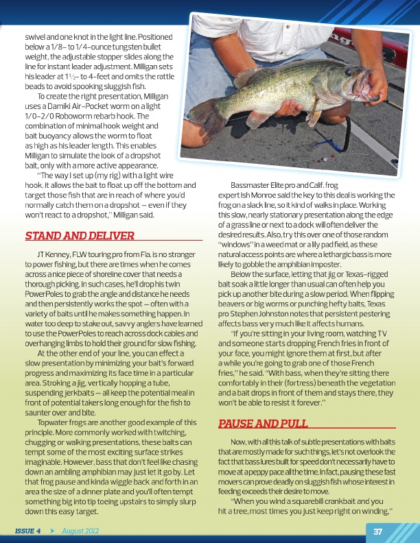 Westernbass Magazine - Bass Fishing Tips And Techniques - August 2012, Page 37