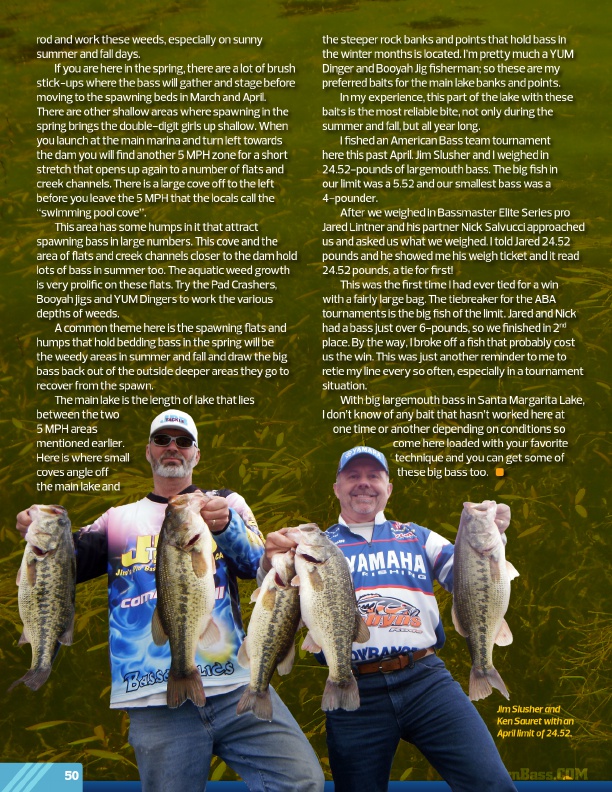 Westernbass Magazine - Bass Fishing Tips And Techniques - August 2012, Page 50