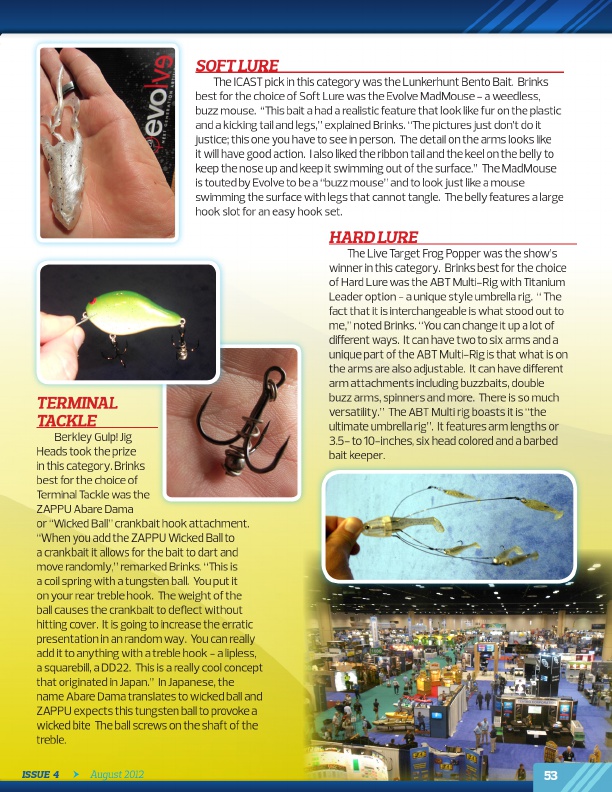 Westernbass Magazine - Bass Fishing Tips And Techniques - August 2012, Page 53