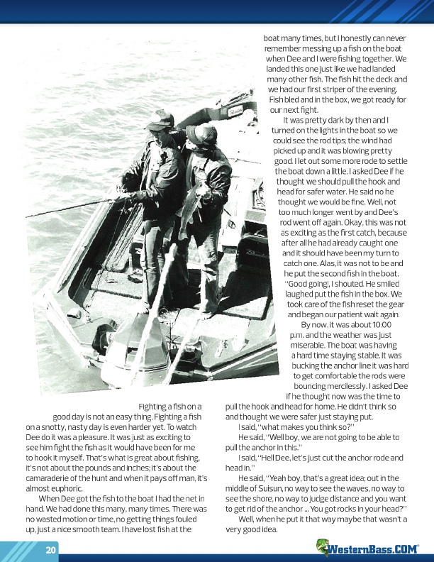 Westernbass Magazine - FREE Bass Fishing Tips And Techniques - Fall 2013, Page 20