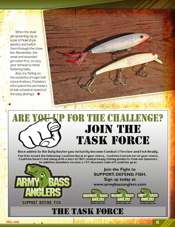 Westernbass Magazine - FREE Bass Fishing Tips And Techniques - Fall 2013, Page 31