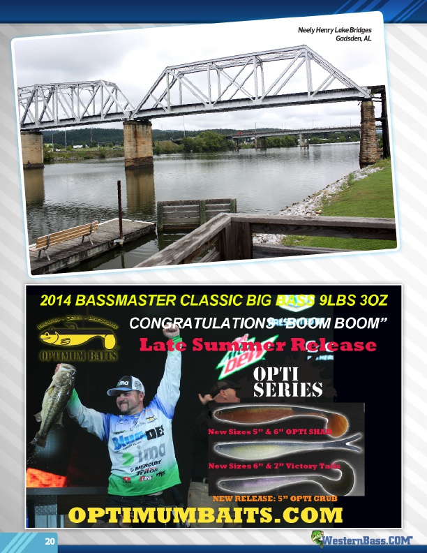 Westernbass Magazine - FREE Bass Fishing Tips And Techniques - Fall 2014, Page 20