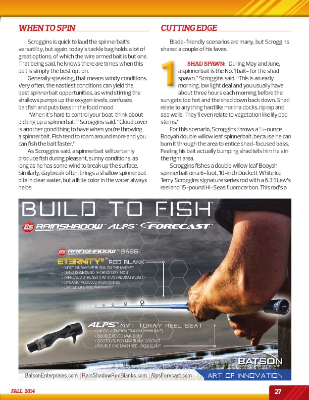 Westernbass Magazine - FREE Bass Fishing Tips And Techniques - Fall 2014, Page 27