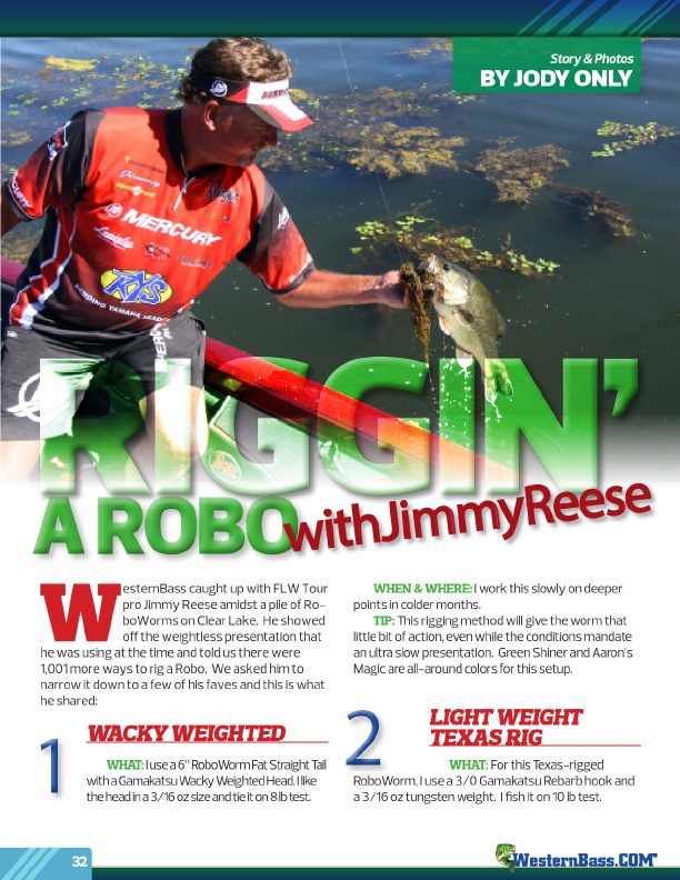 Westernbass Magazine - FREE Bass Fishing Tips And Techniques - Fall 2014, Page 32