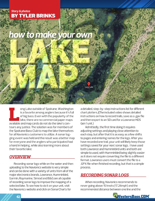how to make your own  lake maps
by Tyler Brinks
