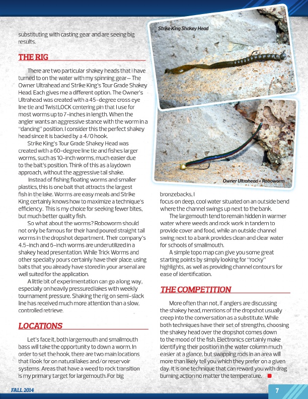 Westernbass Magazine - FREE Bass Fishing Tips And Techniques - Fall 2014, Page 7