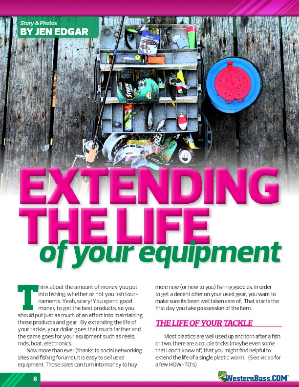 Extending the Life  of your equipment
by Jen Edgar
