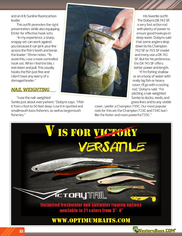 Westernbass Magazine - FREE Bass Fishing Tips And Techniques - Fall 2015, Page 22
