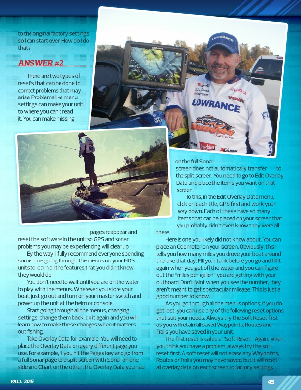 Westernbass Magazine - FREE Bass Fishing Tips And Techniques - Fall 2015, Page 45