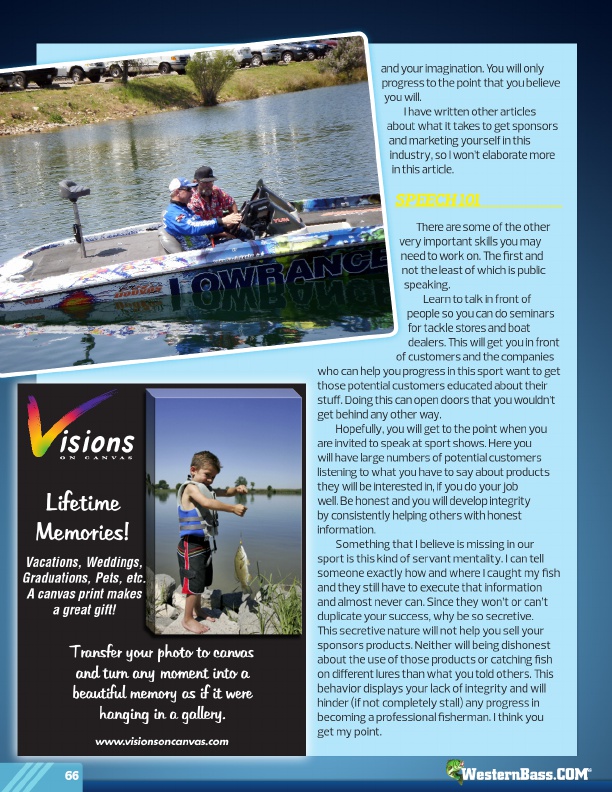 Westernbass Magazine - FREE Bass Fishing Tips And Techniques - Fall 2015, Page 66