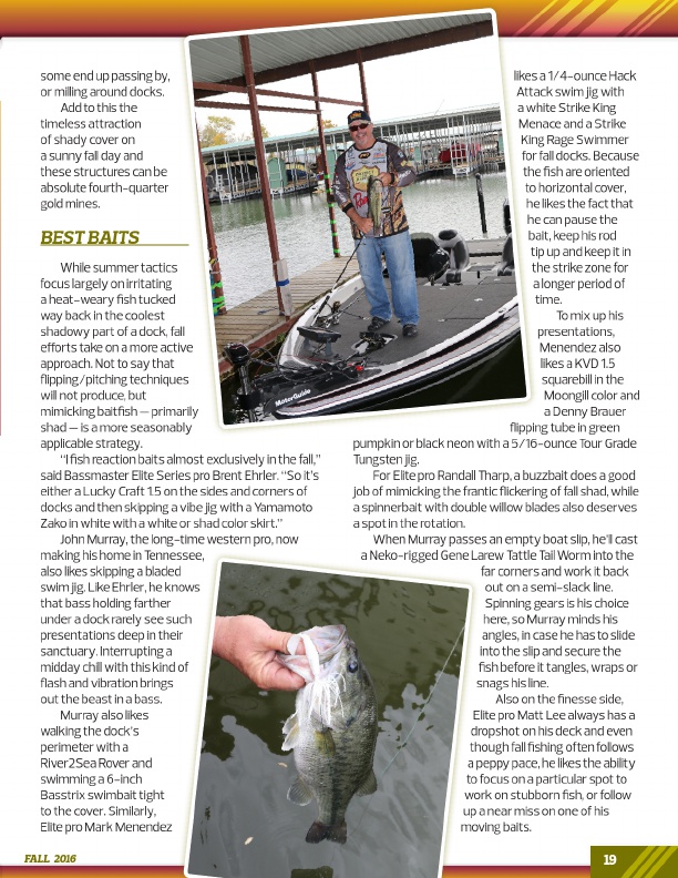 Westernbass Magazine - FREE Bass Fishing Tips And Techniques - Fall 2016, Page 19