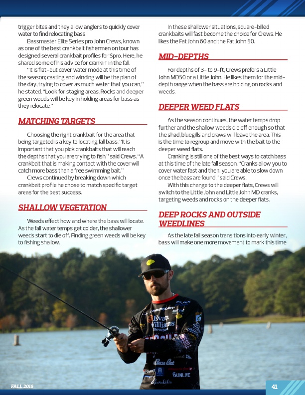 Westernbass Magazine - FREE Bass Fishing Tips And Techniques - Fall 2016, Page 41