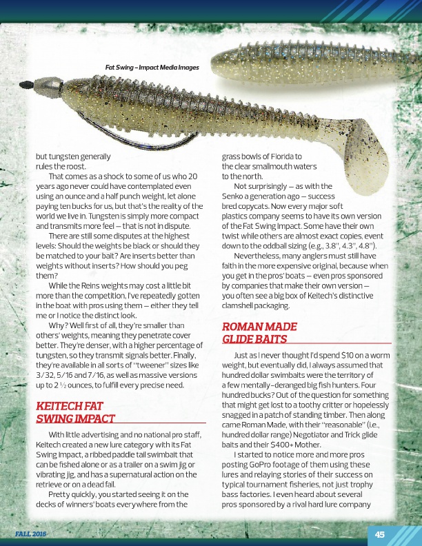 Westernbass Magazine - FREE Bass Fishing Tips And Techniques - Fall 2016, Page 45