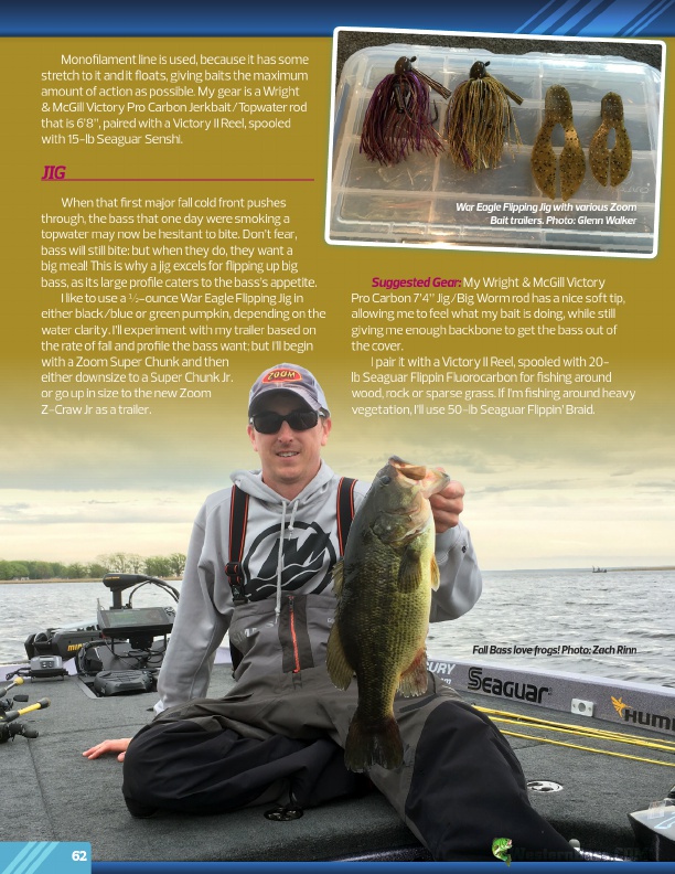 Westernbass Magazine - FREE Bass Fishing Tips And Techniques - Fall 2016, Page 62