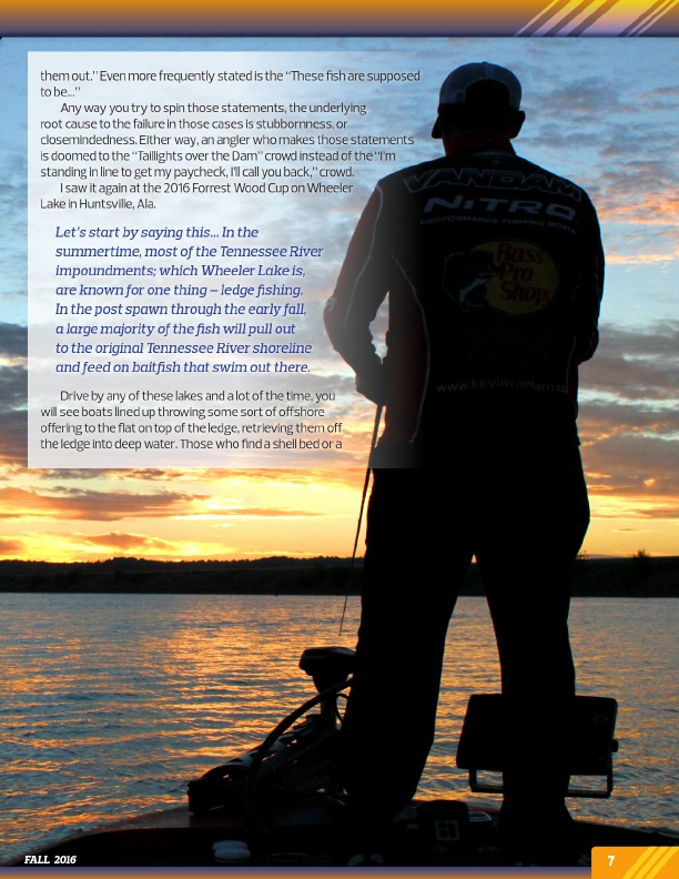 Westernbass Magazine - FREE Bass Fishing Tips And Techniques - Fall 2016, Page 7