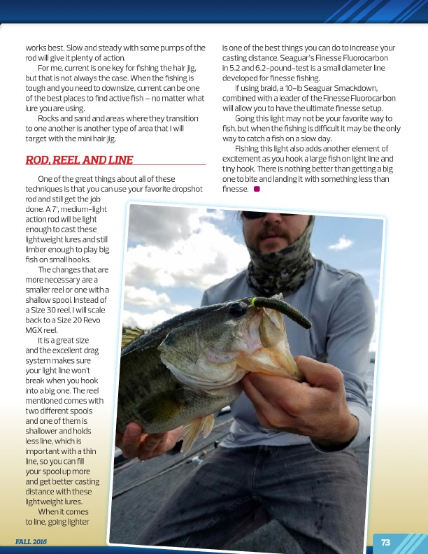 Westernbass Magazine - FREE Bass Fishing Tips And Techniques - Fall 2016, Page 73