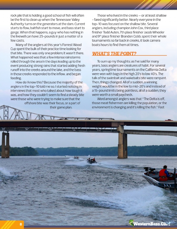 Westernbass Magazine - FREE Bass Fishing Tips And Techniques - Fall 2016, Page 8