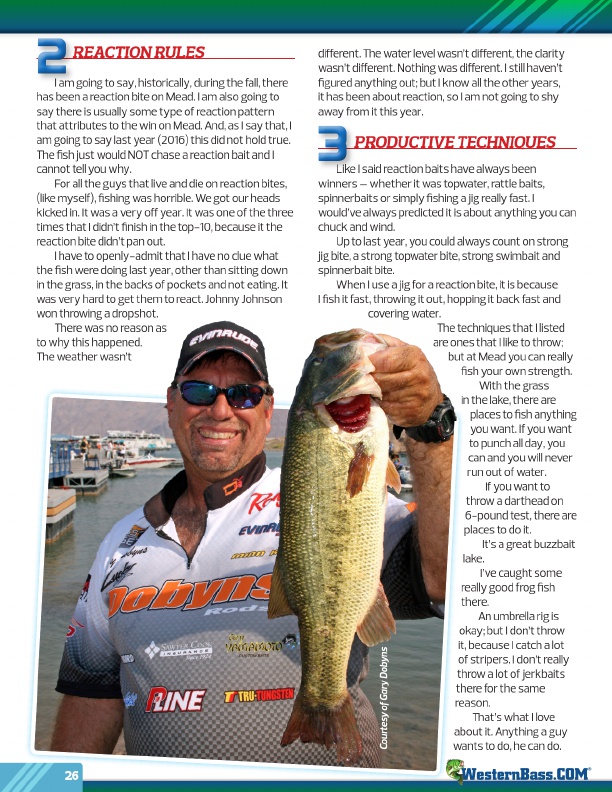 Gary Dobyns Fishing Tips for Lake Mead