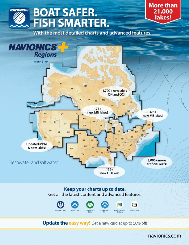 Navionics for freshwater and saltwater