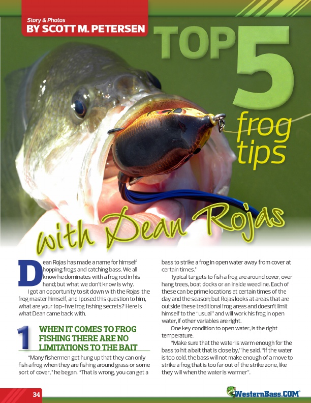 Frog Fishing Tips from Dean Rojas