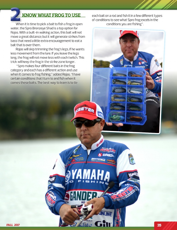 Spro pro Dean Rojas give frogging tips to catch more bass
