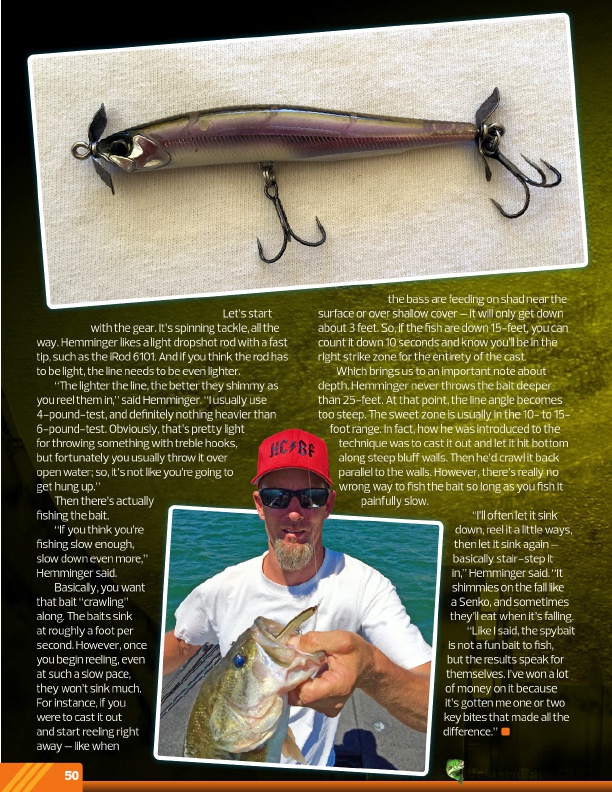 Fishing the spybait technique for finicky bass by Sean Ostruszka