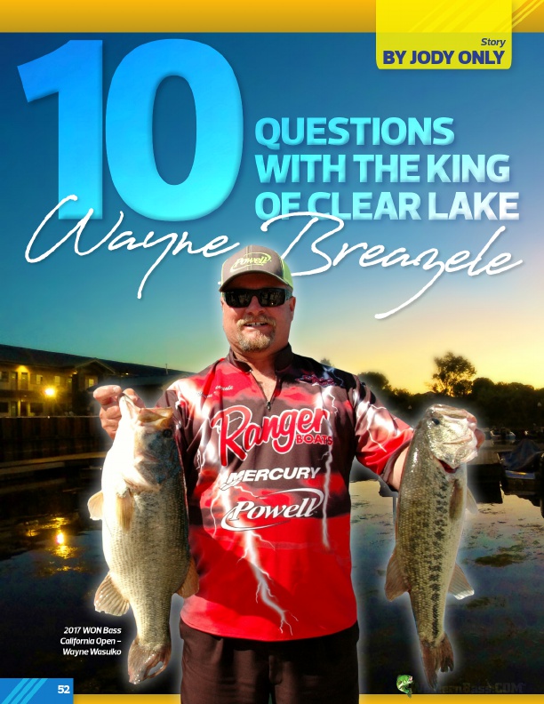 Wayne Breazeale bass fishing Clear Lake