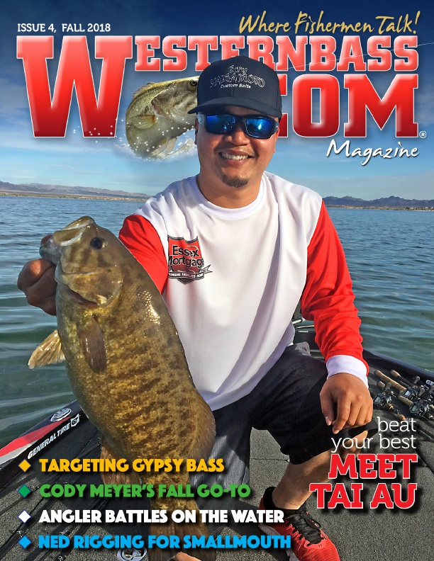 Fall Bass Fishing Tai Au Featured in WesternBass Magazine Fall 2018