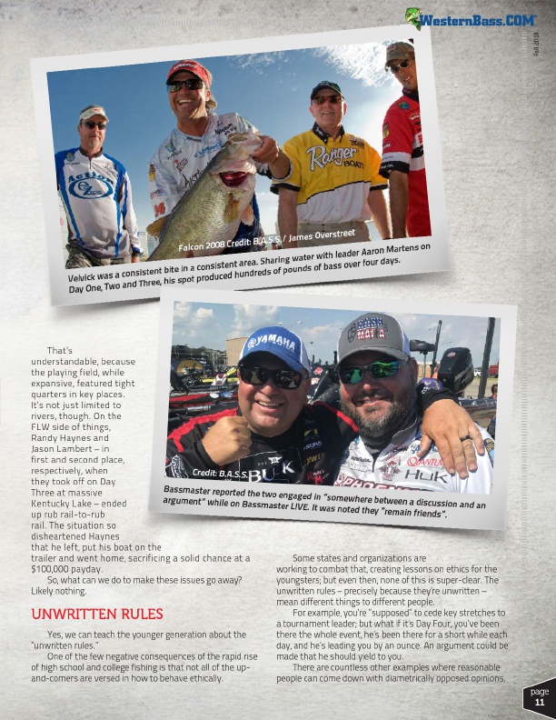 The Unwritten Rules that Guide Pro Bass Anglers Through Fights on the Water