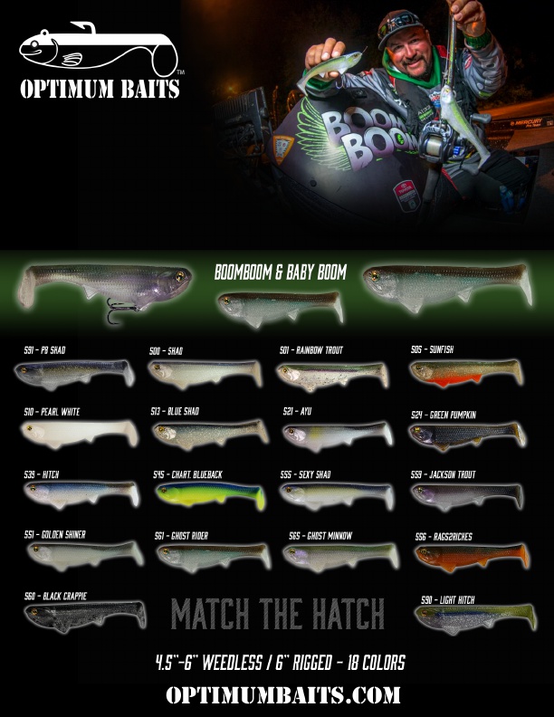 Our goal here at Optimum baits is to create the ultimate tournament-approved swimbait that works from coast to coast with the Boom Boom