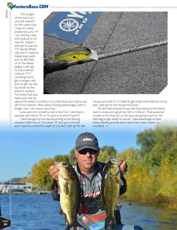 Working a crankbait for fall success