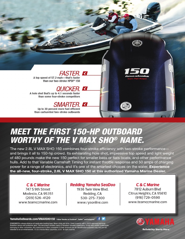 Bass Boat Motors, Northern California Dealers, Yamaha V MAX SHO