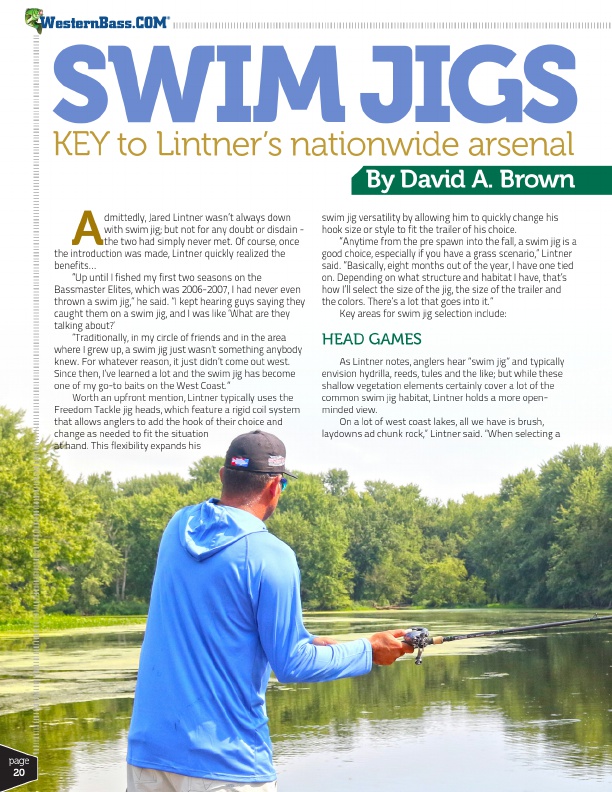 How Jared Lintner Fishes a Swim Jig by David A. Brown