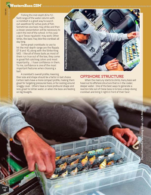 Crankbaits For Conditions	
By Glenn Walker, Page 3