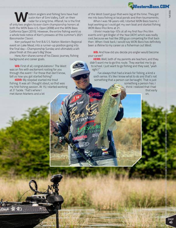 Fishing Goals With Justin Kerr 
By Jody Only, Page 2